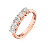Crossover 5 Stone Ring 1.10ct - Jade Wedding Rings